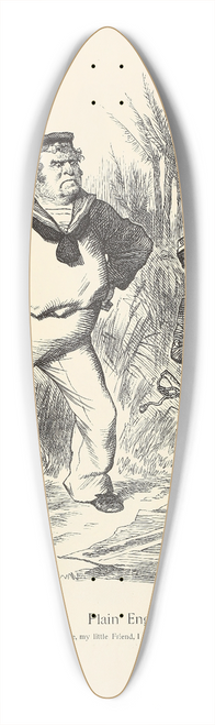 Sir John Tenniel - Plain English! 39.3 inch art pintail longboard deck