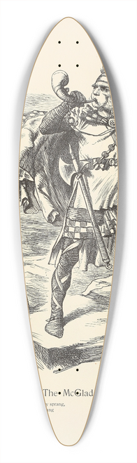 Sir John Tenniel - The McGladstone! 39.3 inch art pintail longboard deck