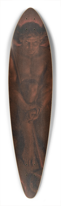 Sir Joseph Noel Paton - The Adversary!; Where their worm dieth not, and the fire is not quenched 39.3 inch art pintail longboard deck