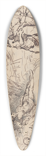 Stanisaw Wyspiaski - Truth and delusion. Composition sketch to allegorical scene 39.3 inch art pintail longboard deck
