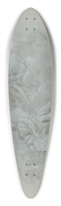 Stefano Pozzi - Venus in the Forge of Vulcan (Aeneid VIII; 370 ff) 39.3 inch art pintail longboard deck