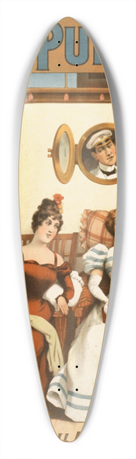 Strobridge & Co. Lith. - Ferris Hartman in The purser by John T. Day. 39.3 inch art pintail longboard deck