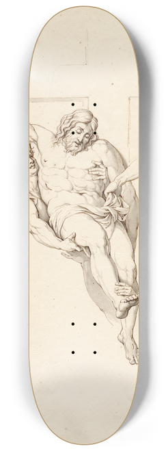 David Humbert de Superville - Detail from The deposition, fresco in the Trinit del Monte in Rome 8.25 inch art skate deck