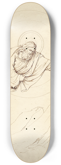 David Humbert de Superville - God the father, from a fresco in the Camposanto at Pisa 8.25 inch art skate deck