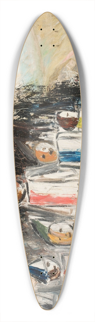 Tadeusz Makowski - Group of children 39.3 inch art pintail longboard deck