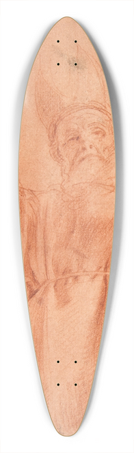 Tanzio da Varallo - Priest with Upraised Arms Wearing a Two-Horned Tiara 39.3 inch art pintail longboard deck