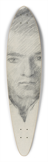 tefan Straka - Study of Self-Portrait 39.3 inch art pintail longboard deck