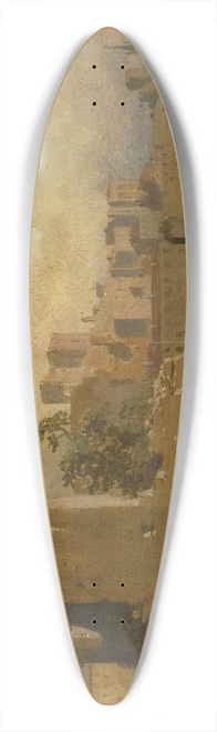 Teofil Kwiatkowski - View of the Avignon port 39.3 inch art pintail longboard deck