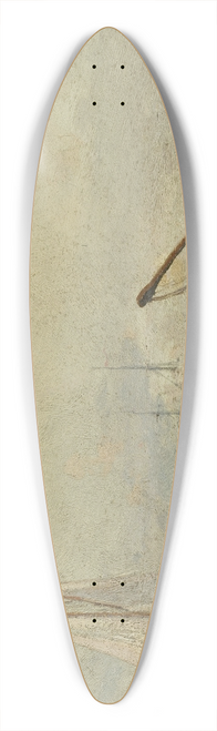 Teofil Kwiatkowski - View of the Avignon port 39.3 inch art pintail longboard deck