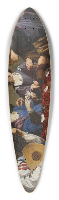 Theodoor Rombouts - Playing cards 39.3 inch art pintail longboard deck