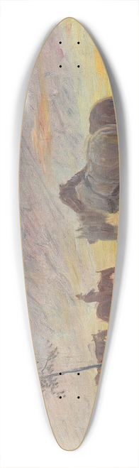Theodor Philipsen - Evening Landscape 39.3 inch art pintail longboard deck