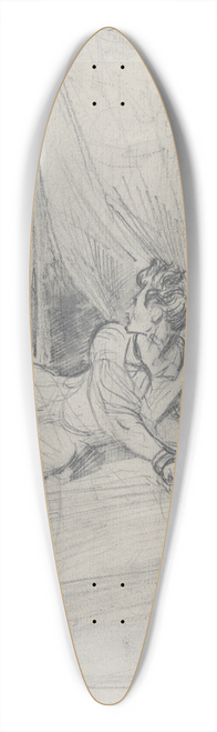 Theodor von Holst - Man and Apparition 39.3 inch art pintail longboard deck