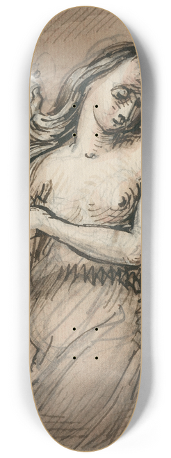 David Humbert de Superville - Maria Magdalena: staande vrouw die haar haar vastpakt 8.25 inch art skate deck