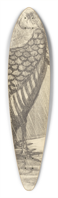 Theo van Hoytema - Maraboe in de regen 39.3 inch art pintail longboard deck