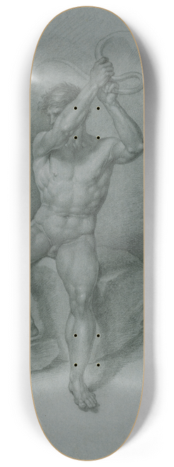 David Humbert de Superville - Naakte man op rotsblok, met slang in zijn geheven armen 8.25 inch art skate deck