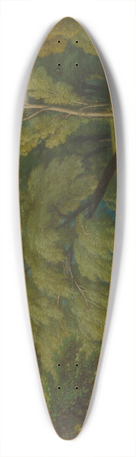 Thodore Caruelle d'Aligny - The Bathers, Souvenir of the Banks of the Anio River at Tivoli 39.3 inch art pintail longboard deck