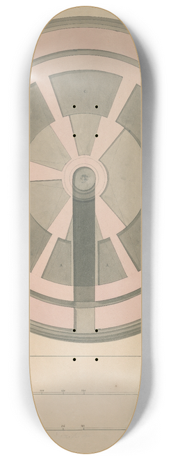 David Humbert de Superville - Plan of a round building, the Pinacotheca for Schematic Painting 8.25 inch art skate deck