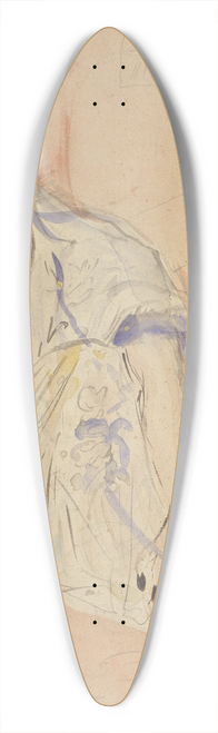 Thodore Chassriau - Jewish Woman of Algiers Seated on the Ground 39.3 inch art pintail longboard deck