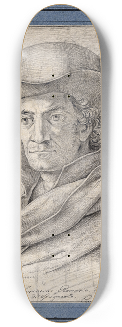 David Humbert de Superville - Portrait of Filippo Larivera, bust turned to the left 8.25 inch art skate deck