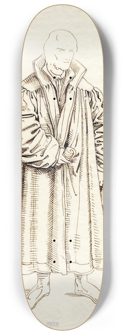 David Humbert de Superville - Portrait of the theologian Philippus Melanchthon (1497-1560) 8.25 inch art skate deck
