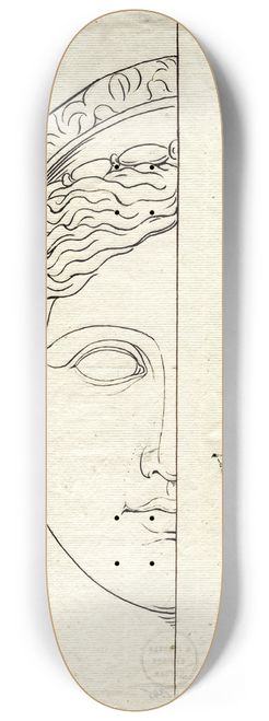 David Humbert de Superville - Right half of the head of the Hera Ludovisi 8.25 inch art skate deck