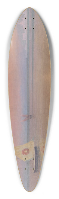 Thomas Alexander Harrison - Bragozzos in calm waters, Venice 39.3 inch art pintail longboard deck