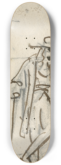 David Humbert de Superville - Staande man met flambard en in lange jas 8.25 inch art skate deck