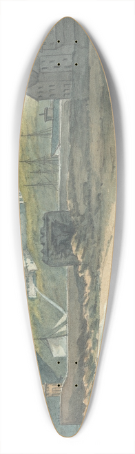 Thomas Bradshaw - A Desolate Harbor Surrounded by Moors 39.3 inch art pintail longboard deck
