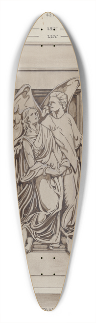 Thomas Byrne - Iron Doorway to Tomb 39.3 inch art pintail longboard deck