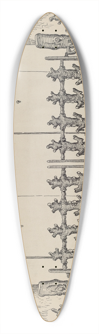 Thomas Byrne - Iron Fence around Tomb 39.3 inch art pintail longboard deck