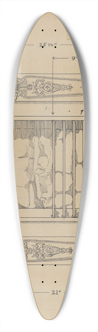 Thomas Byrne - Iron Fireplace 39.3 inch art pintail longboard deck