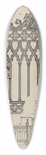 Thomas Byrne - Iron Gate and Fence 39.3 inch art pintail longboard deck