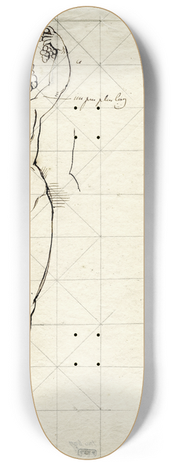 David Humbert de Superville - Standing Bacchus with grapes 8.25 inch art skate deck