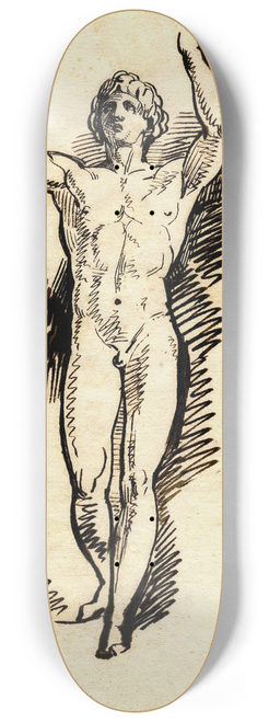 David Humbert de Superville - The so-called orante (praying youth) from Berlin 8.25 inch art skate deck