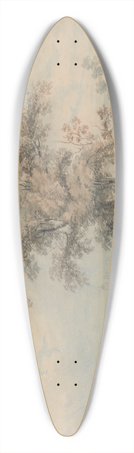 Thomas Girtin - London from Highgate Hill 39.3 inch art pintail longboard deck