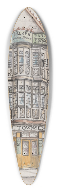 Thomas Hosmer Shepherd - Sir Paul Pindars House, Bishopsgate Street 39.3 inch art pintail longboard deck