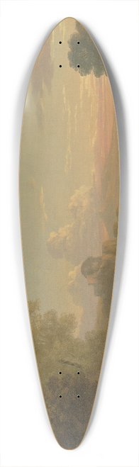 Thomas Jones - An Imaginary Landscape with a Traveller and Figures Overlooking the Bay of Baiae 39.3 inch art pintail longboard deck