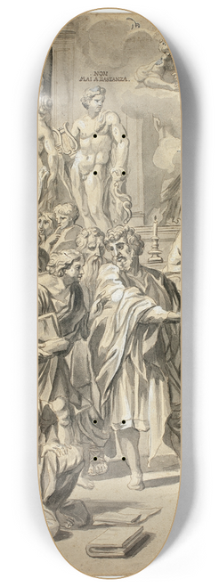 After Carlo Maratti - Allegorical Scene in Artists Studio 8.25 inch art skate deck