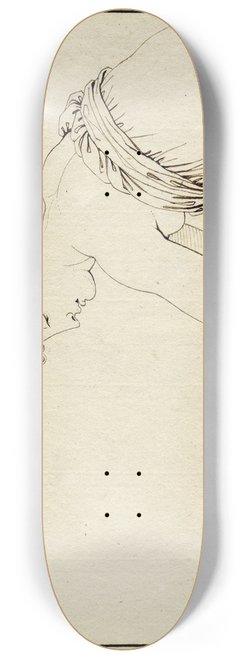 David Humbert de Superville - Vrouw met schaal: halffiguur, van terzijde 8.25 inch art skate deck