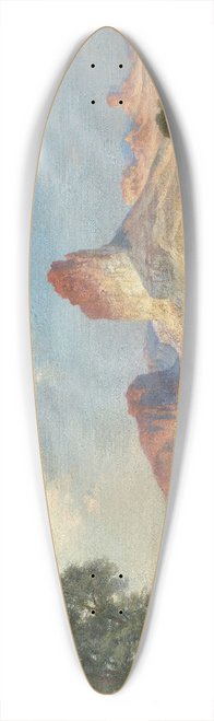 Thomas Moran - An Indian Paradise (Green River, Wyoming) 39.3 inch art pintail longboard deck