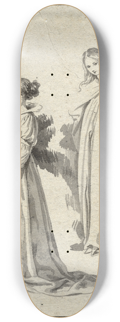 David Humbert de Superville - wee vrouwenfiguren van terzijde: in historische kledij 8.25 inch art skate deck