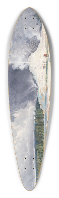 Thomas Moran - Old Castle Geyser 39.3 inch art pintail longboard deck