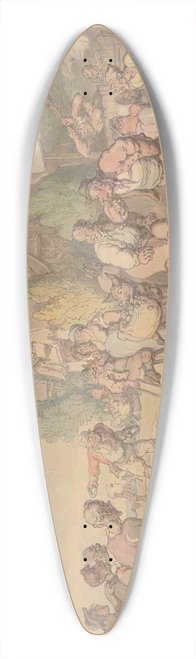 Thomas Rowlandson - A game of quoits 39.3 inch art pintail longboard deck