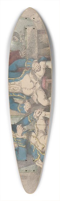 Thomas Rowlandson - Commanders engaged at sea 39.3 inch art pintail longboard deck