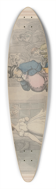 Thomas Rowlandson - How to get rid of a troublesome customer 39.3 inch art pintail longboard deck
