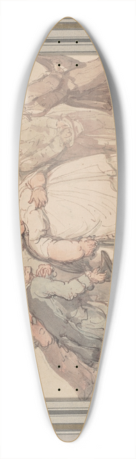 Thomas Rowlandson - Suitors 39.3 inch art pintail longboard deck
