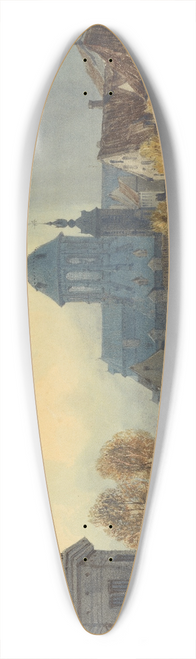 Thomas Shotter Boys - A View Of The Church Of Our Lady Of Hanswijk, Mechelen (Malines), Belgium 39.3 inch art pintail longboard deck