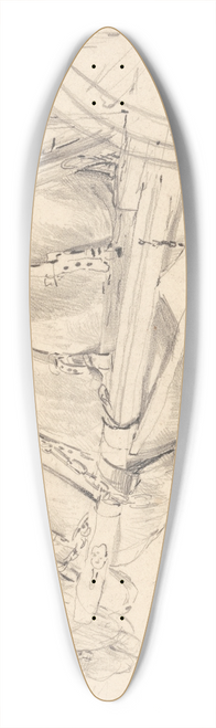 Thomas Sidney Cooper - A Farm Horse, Harnessed to a Cart, Executed at or Near Canterbury 39.3 inch art pintail longboard deck