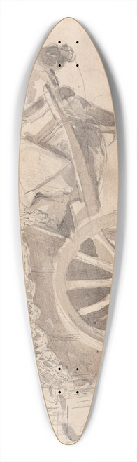 Thomas Sidney Cooper - A Mule or Donkey, Harnessed to a Farm Cart, with Other Sketches at Top, Executed at or Near Canterbury, c. 1835 39.3 inch art pintail longboard deck