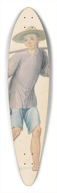 Thomas Stothard - Chinese Flower Seller 39.3 inch art pintail longboard deck